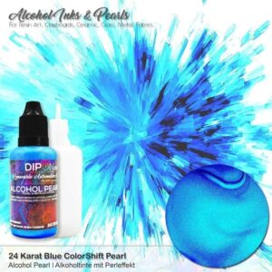24 karat blått ColorShift alkoholperleblekk