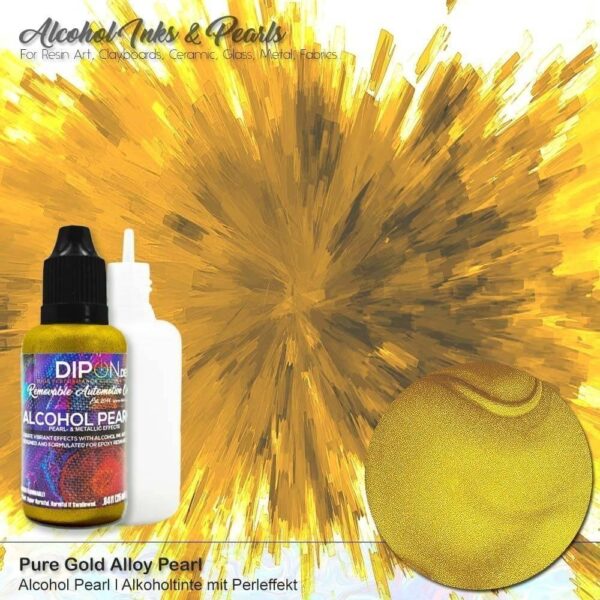 Pure Gold Alloy Alkohol Perleblekk